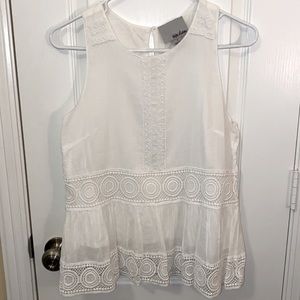 Lace beaded sleeveless top